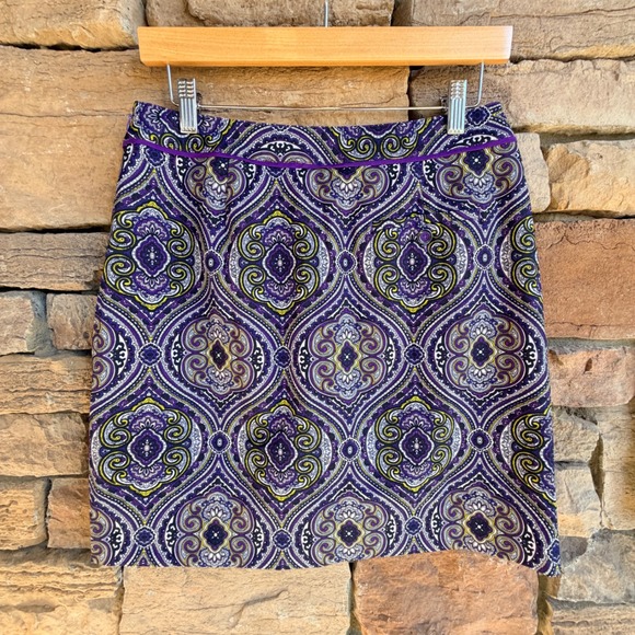 Lot of 2 EP Pro Women's Sz 4 Green & Purple Paisley Pickleball Golf Skirt Skort - Picture 4 of 16